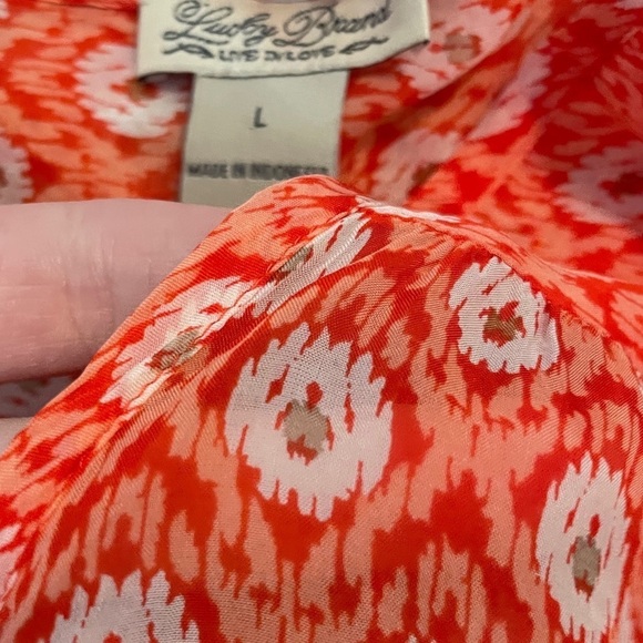 Lucky Brand Sheer Boho Blouse - Picture 3 of 4